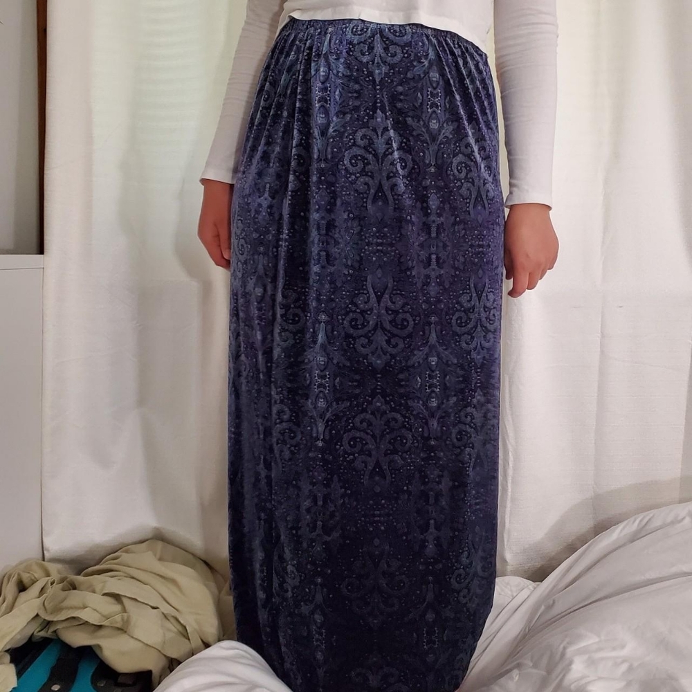 Maxi Velvet Skirt